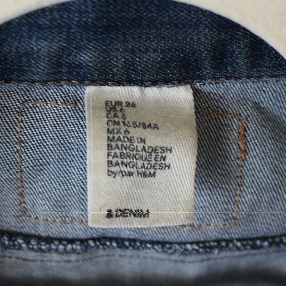 H&M | Denim Blue Jean Jacket Cropped - Picture 3 of 7